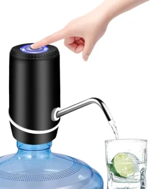5 Gallon Water Dispenser, Electric Water Bottle Pump with Switch and USB Charging, Portable Automatic Water Dispenser Pump for Camping, Travel, Home, Kitchen, Office