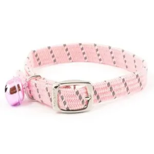 Ancol Reflective Softweave Cat Collar Pink