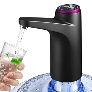 BIMVER Water Dispenser for 5 Gallon Bottle, 600ml Quantitative Water Pump,2 Colors Power Light,Portable USB Charging Electric Bottle Pump,Multipurpose Dispenser for Home Camping for 2-5 Gallon Jugs