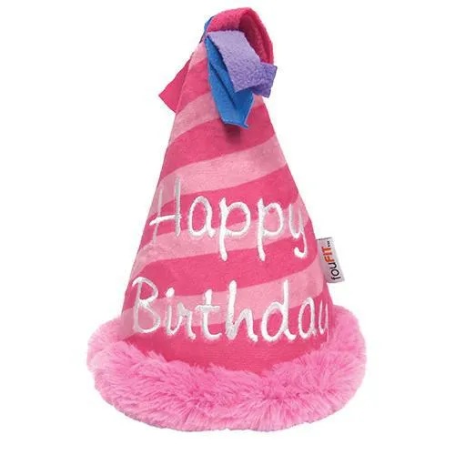 Birthday Hat Squeaky Plush Toy