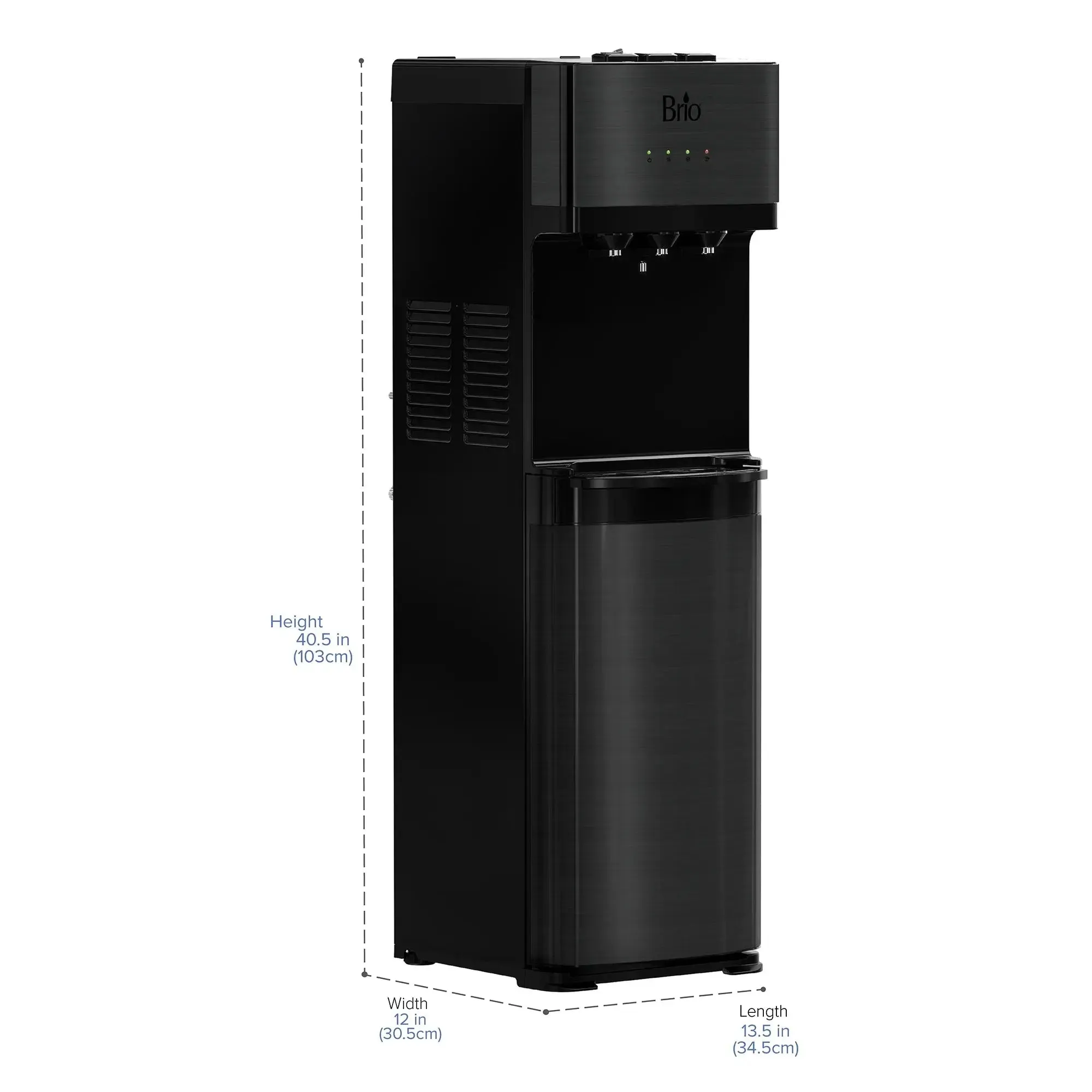 Brio 500 Series 2-Stage Filtration Water Dispenser Tri-Temp Digital, Connects to Your Water Line, Height 41.05"