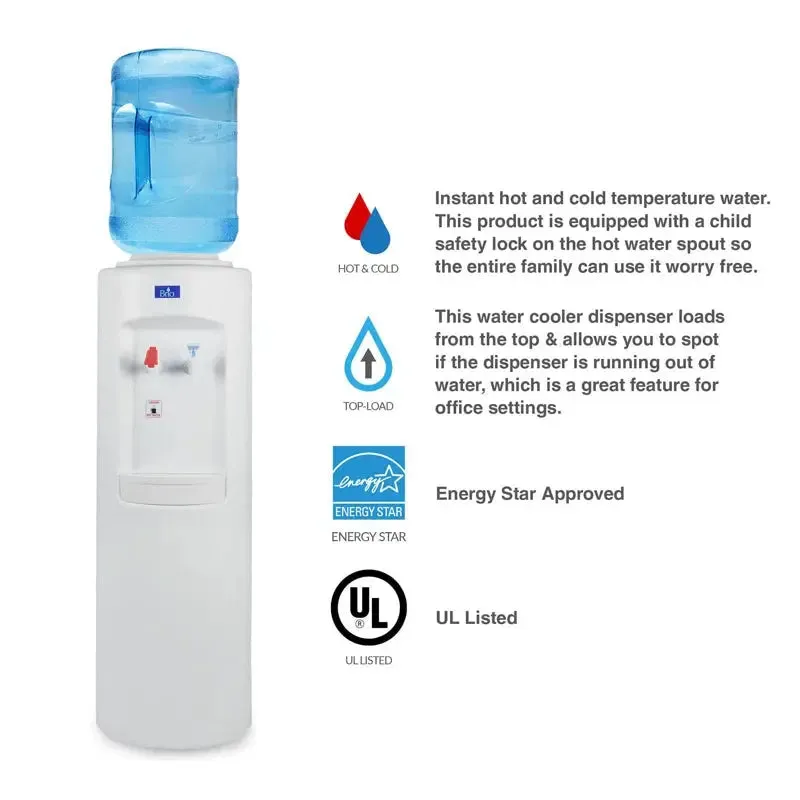 Brio White Free Standing Top Loading Electric Water Dispenser