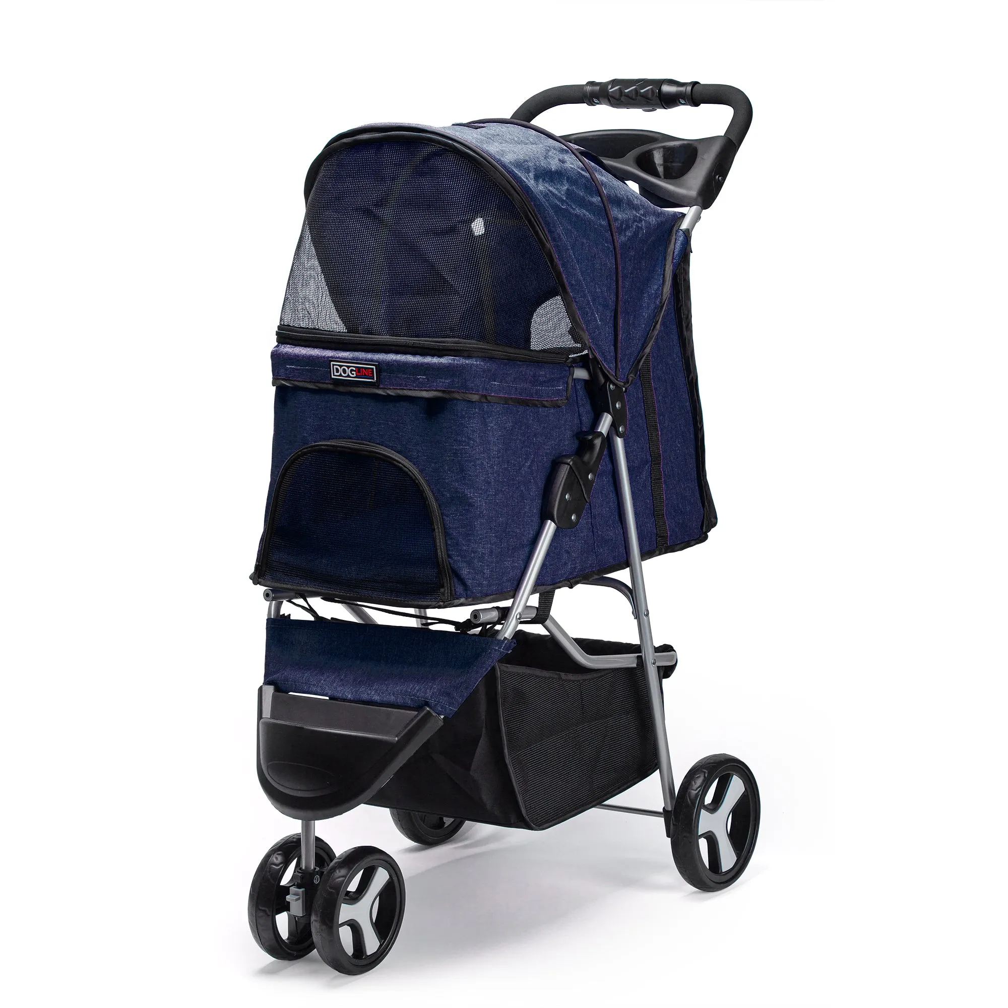 Casual Pet Stroller   Removable Cup Holder