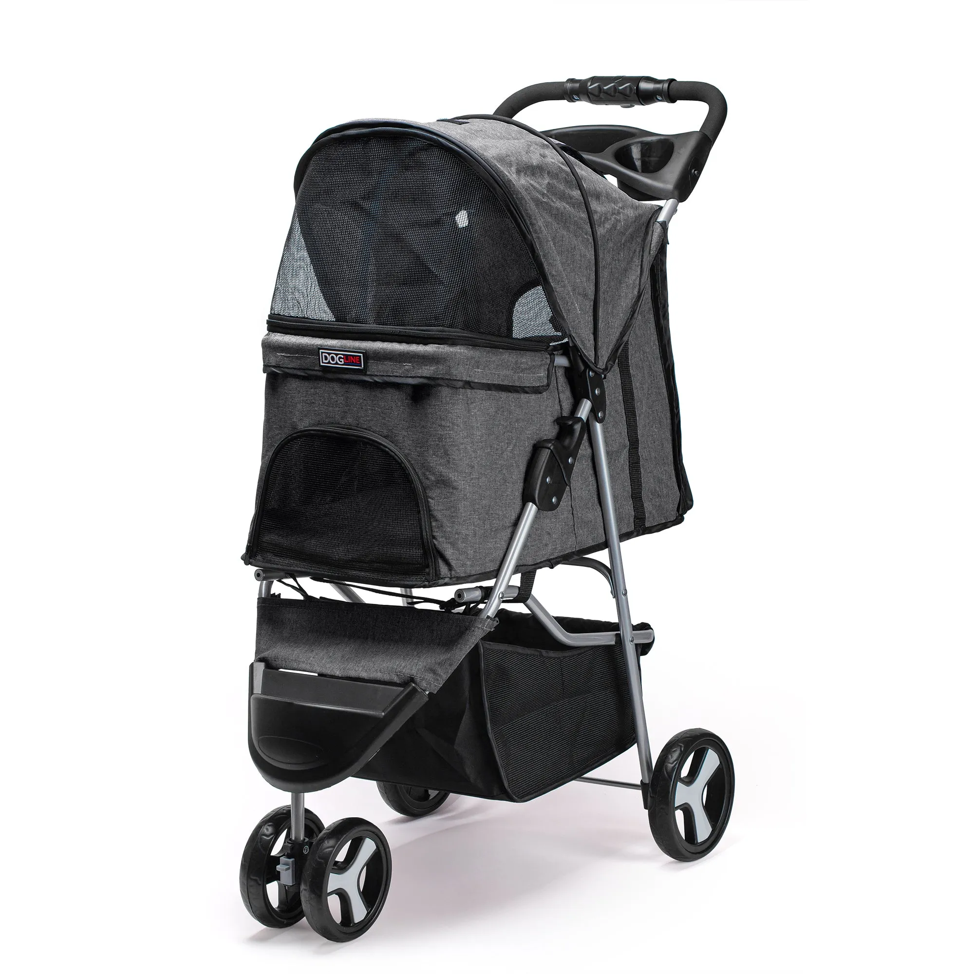 Casual Pet Stroller   Removable Cup Holder
