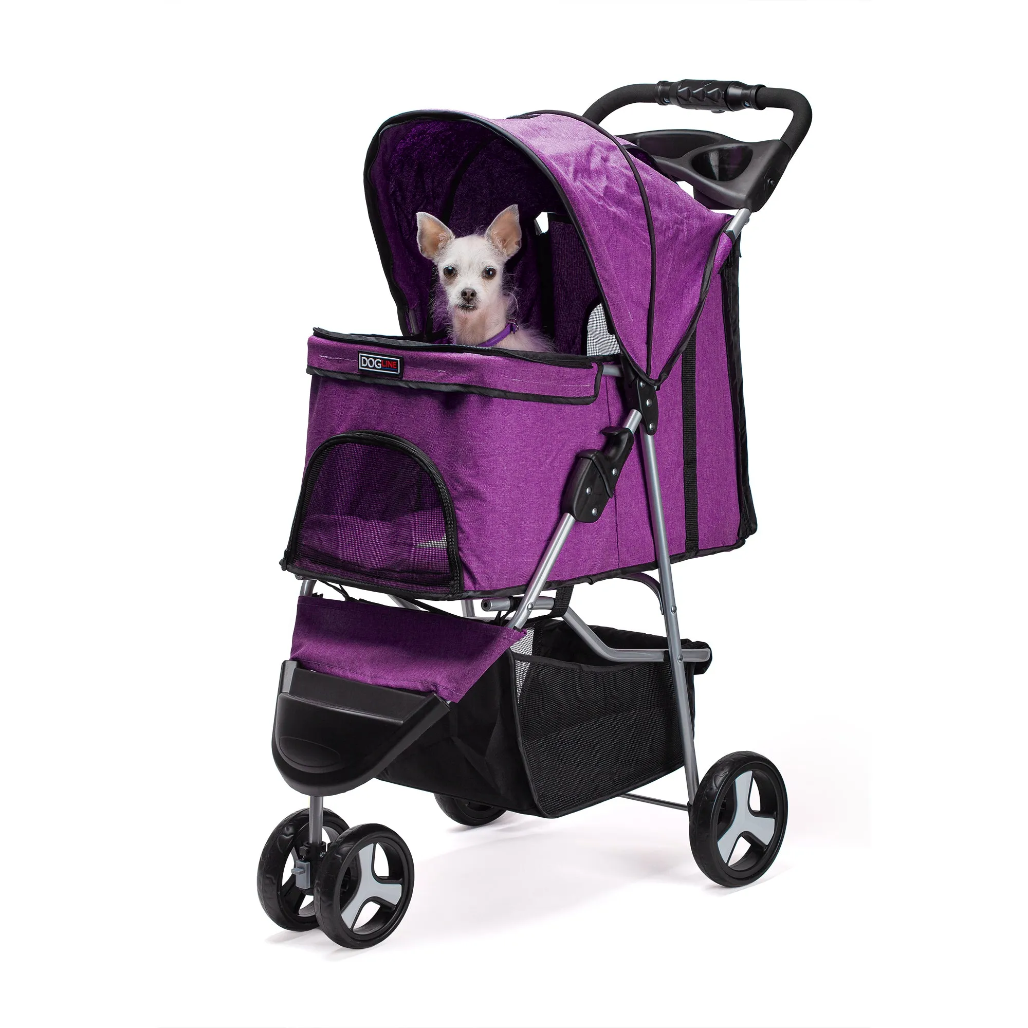 Casual Pet Stroller   Removable Cup Holder