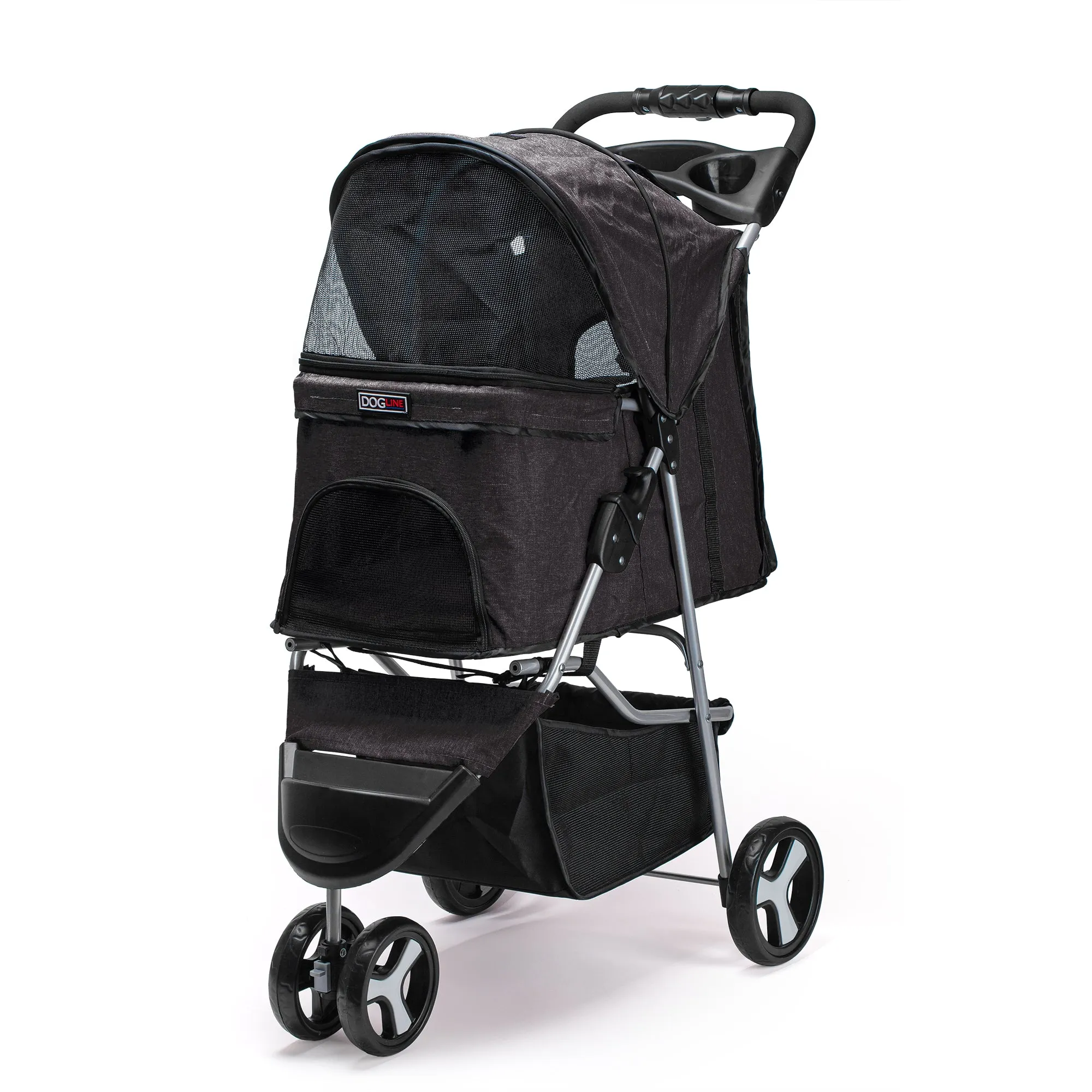 Casual Pet Stroller   Removable Cup Holder