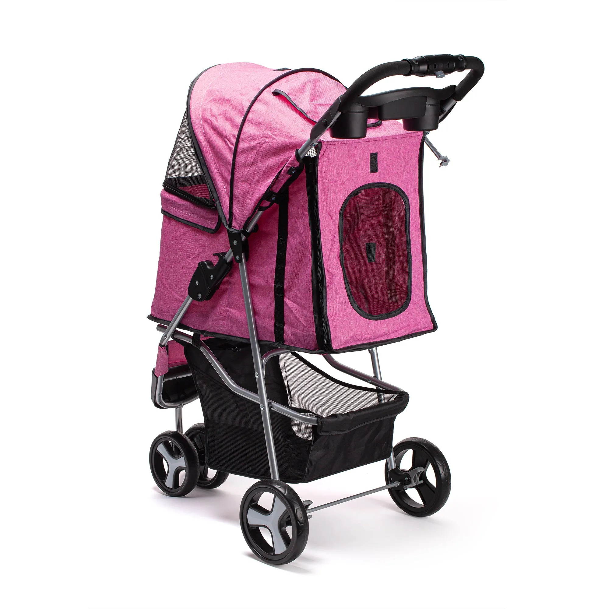 Casual Pet Stroller   Removable Cup Holder