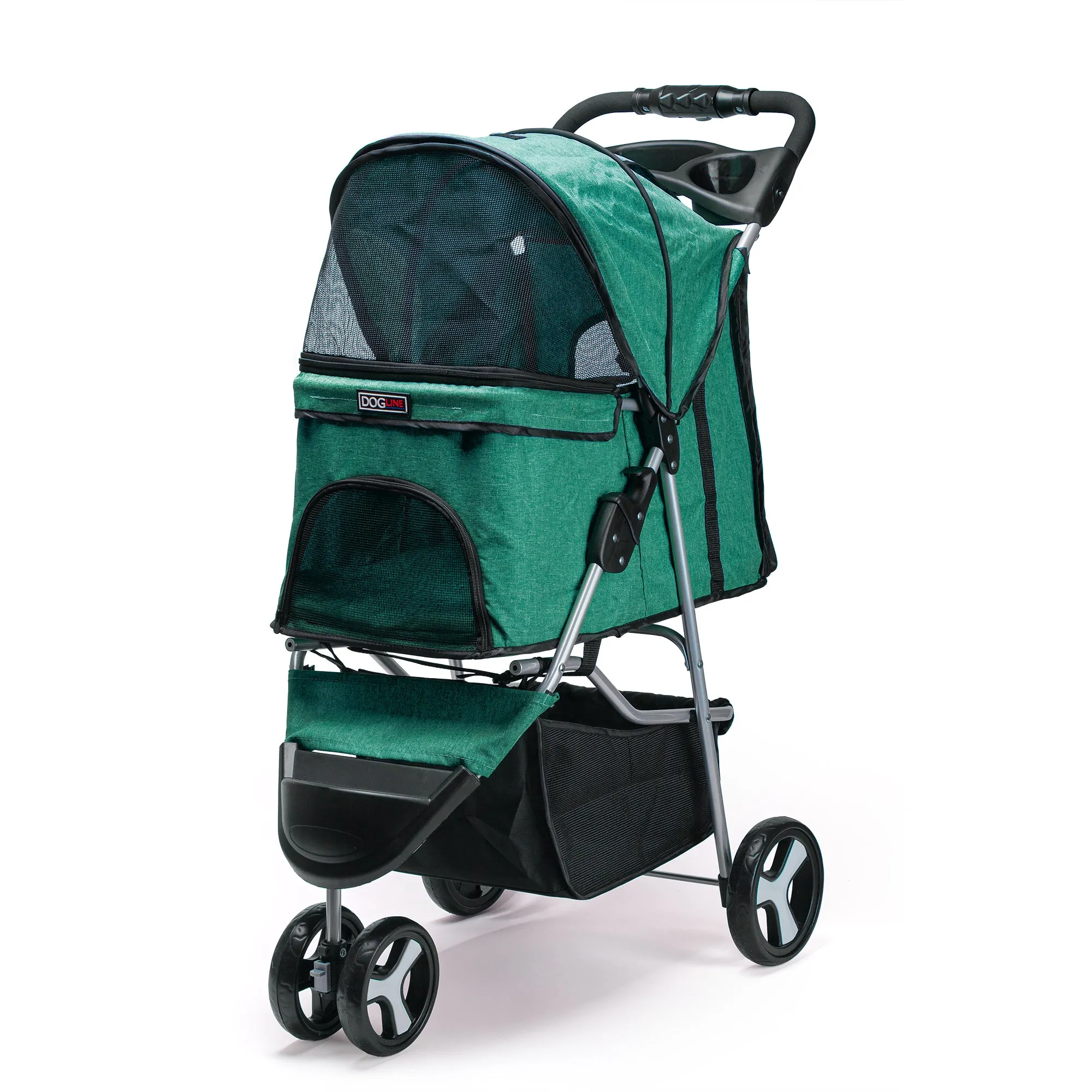 Casual Pet Stroller   Removable Cup Holder