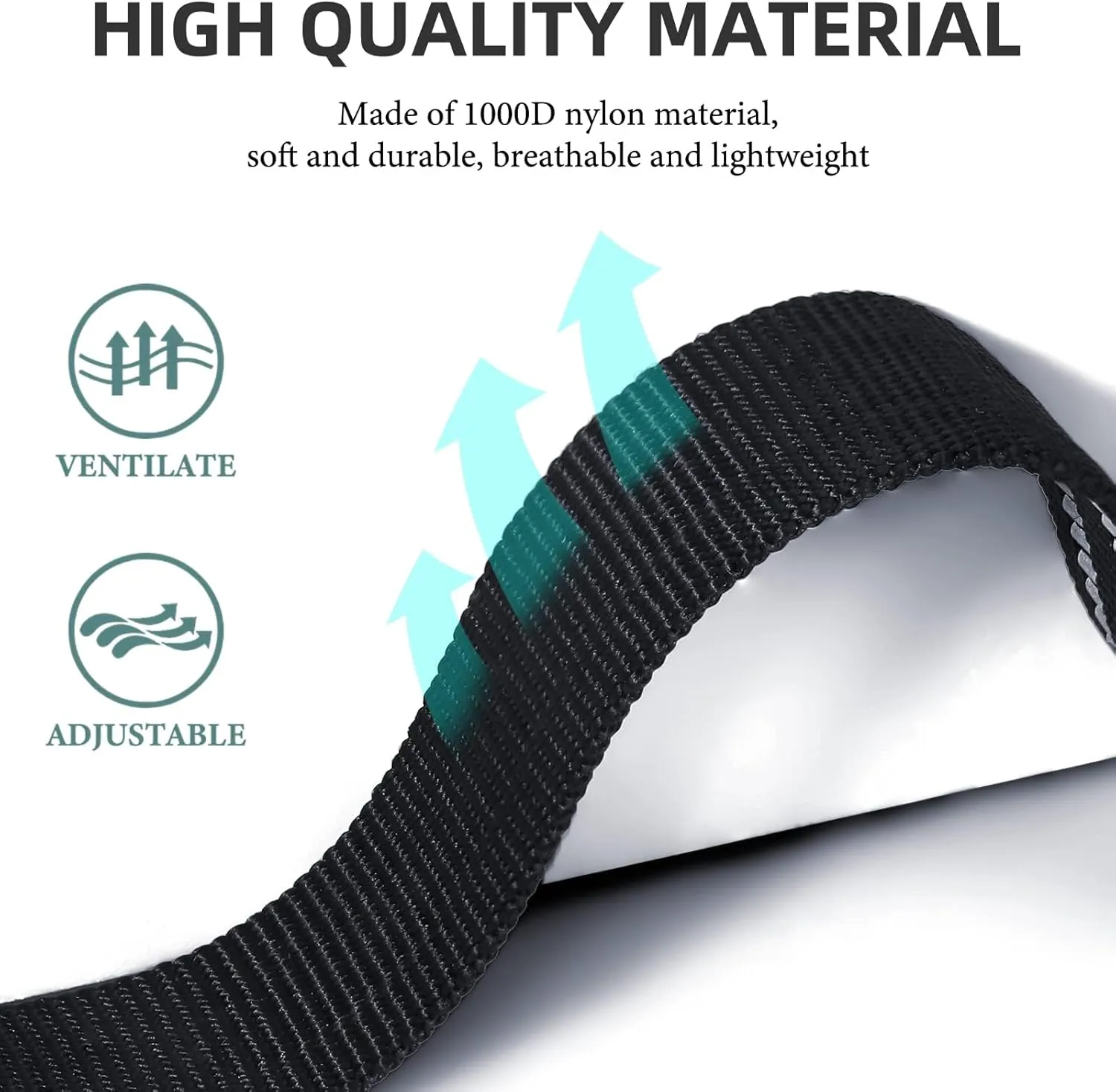Collar Replacement Strap, Reflective Replacement Nylon Collar Strap Dog GPS Training Bark Receiver Collars, Durable Adjustable E Collar Straps for Small Medium Large Dogs, Black