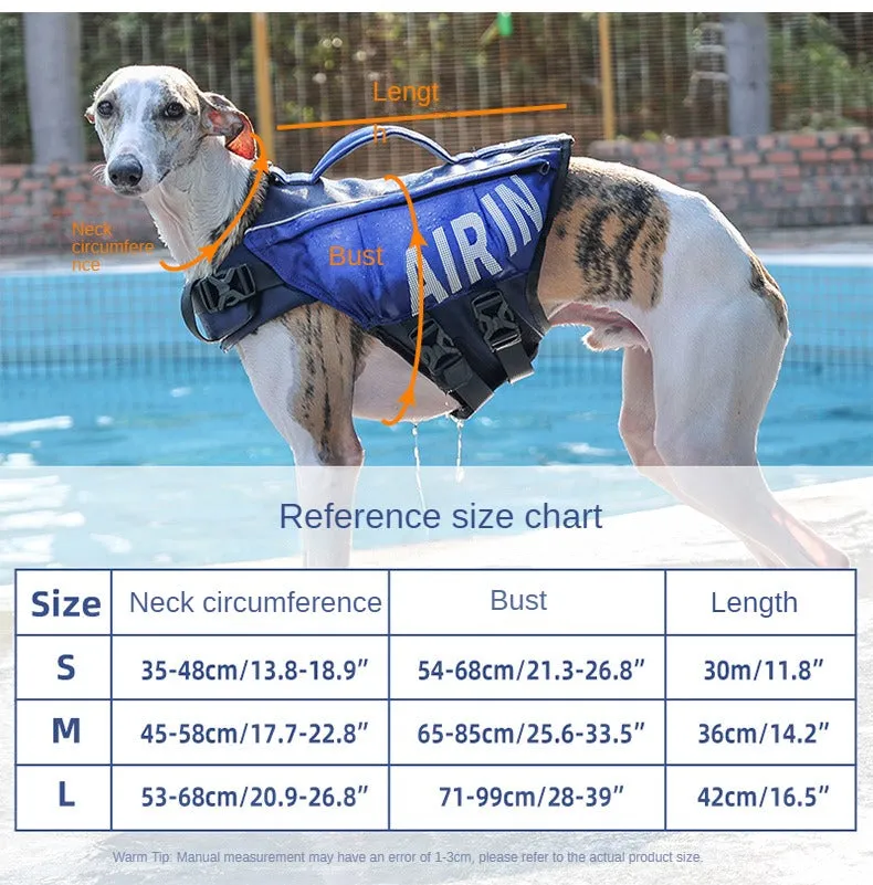 Dog Airbag Life Jackets Pet Swimming Clothes Swimsuit