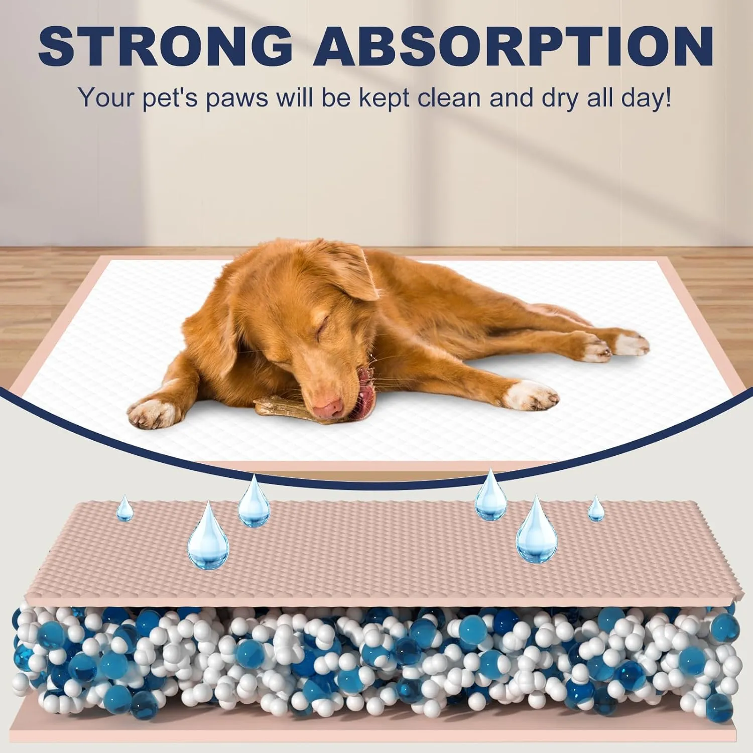 Dog Pee Pads Extra Large 36"  36" - 45 Count XXXL Urine Underpads, Pink Doggy Pads Disposable Dog Training Pads, Super Absorbent & Leak-Proof & Quick Drying Potty Pads