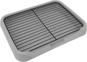 Dog Potty Tray, Mesh Dog Toilet Removable Puppy Training Pads with Shovel Net Frame Stable Doges Pee Holder Dogs Litter Box Toilet Drying Pee Pads Holder for Small Medium Pet