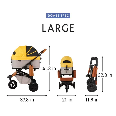Dome 3 Pet Stroller: Earth Grey