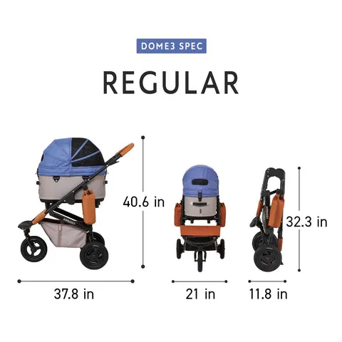 Dome 3 Pet Stroller: Earth Grey
