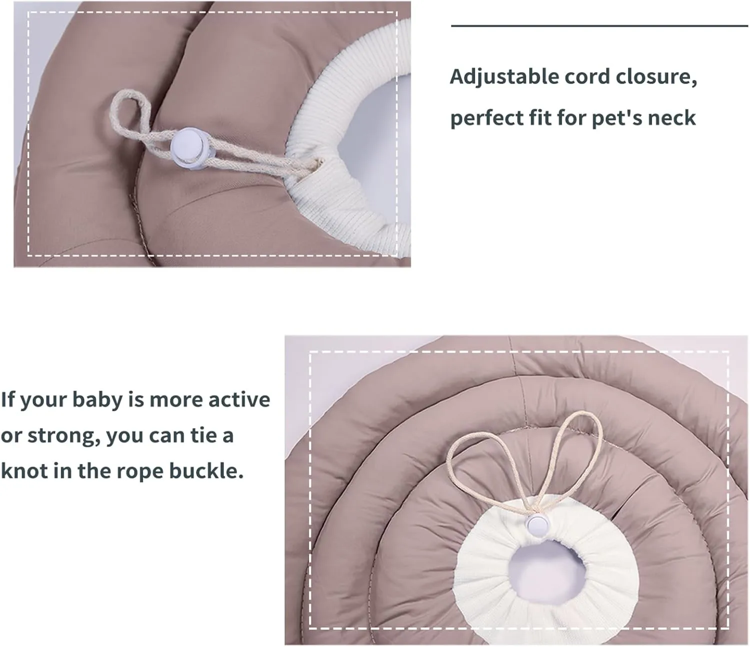 Elizabethan Collar for Medium Dogs & Cats - Soft, Adjustable, Post-Surgery Recovery Donut Collar