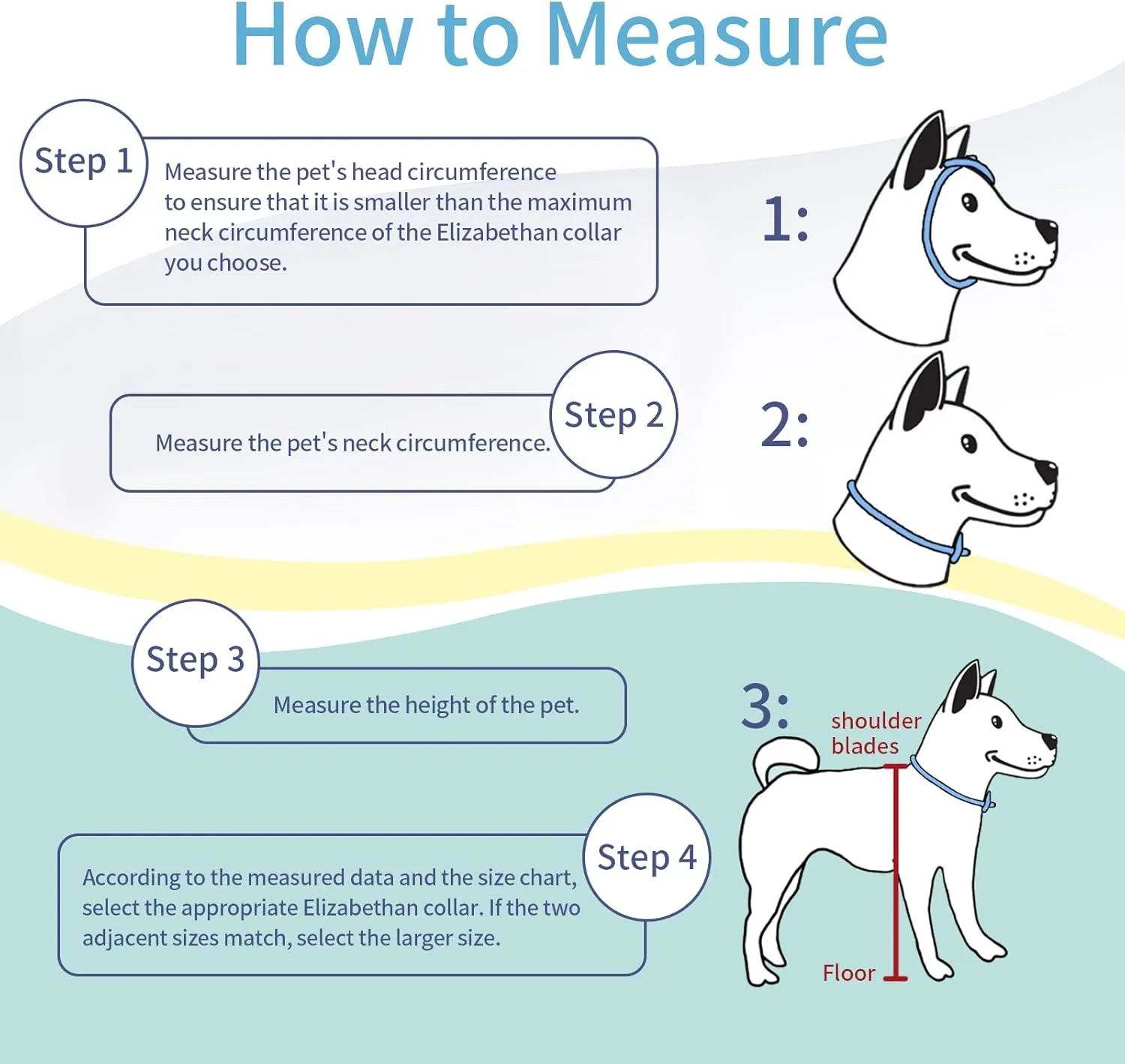 Elizabethan Collar for Medium Dogs & Cats - Soft, Adjustable, Post-Surgery Recovery Donut Collar