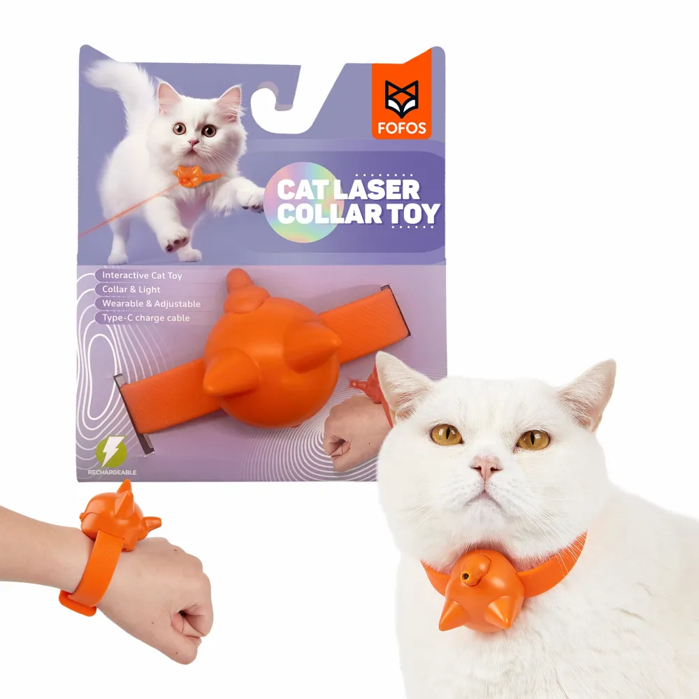 FOFOS Rechargeable Laser Collar Smart Toy for Cats