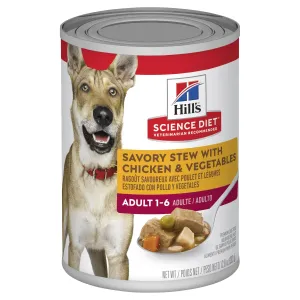 Hills Science Diet Adult Savoury Stew Chicken and Vegetables Canned Dog Food 363g^^^