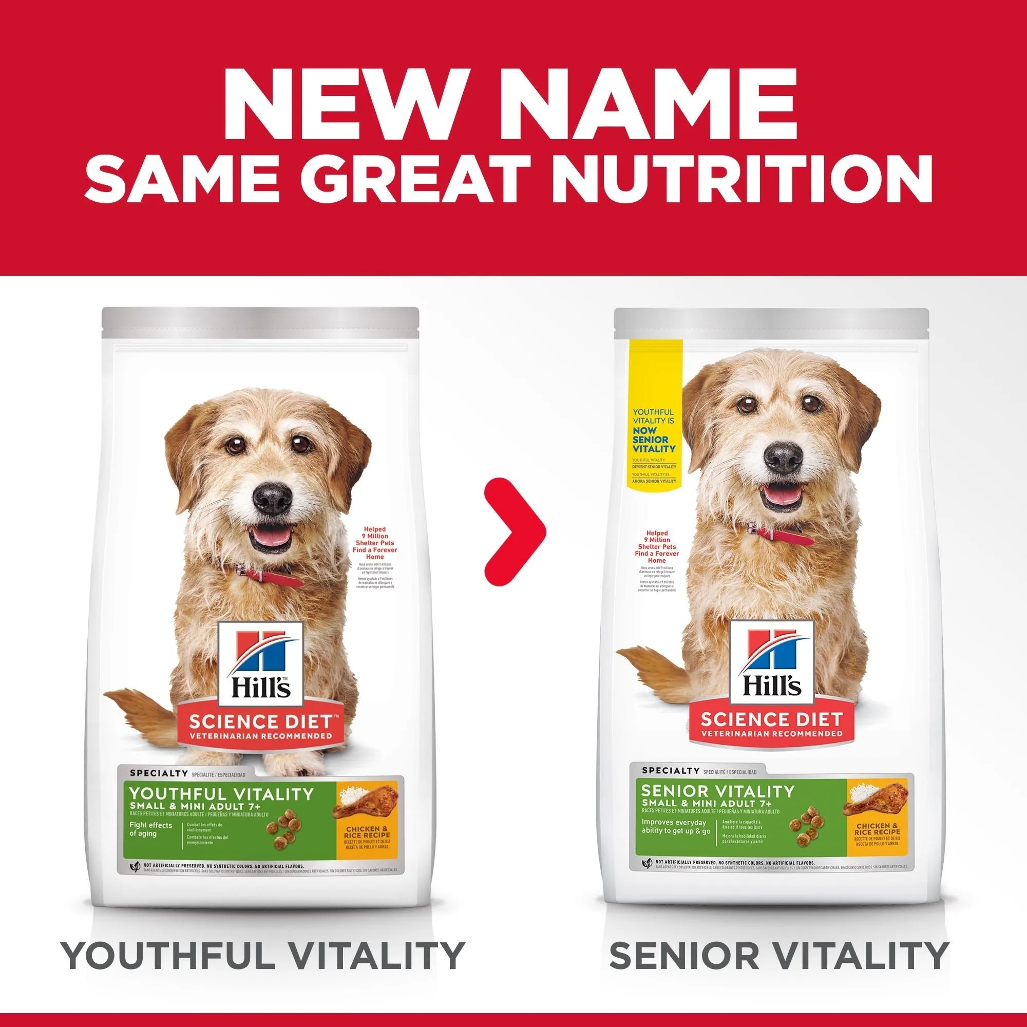 Hills Science Diet Senior Vitality Small and Mini Adult 7  Dry Dog Food 1.58kg