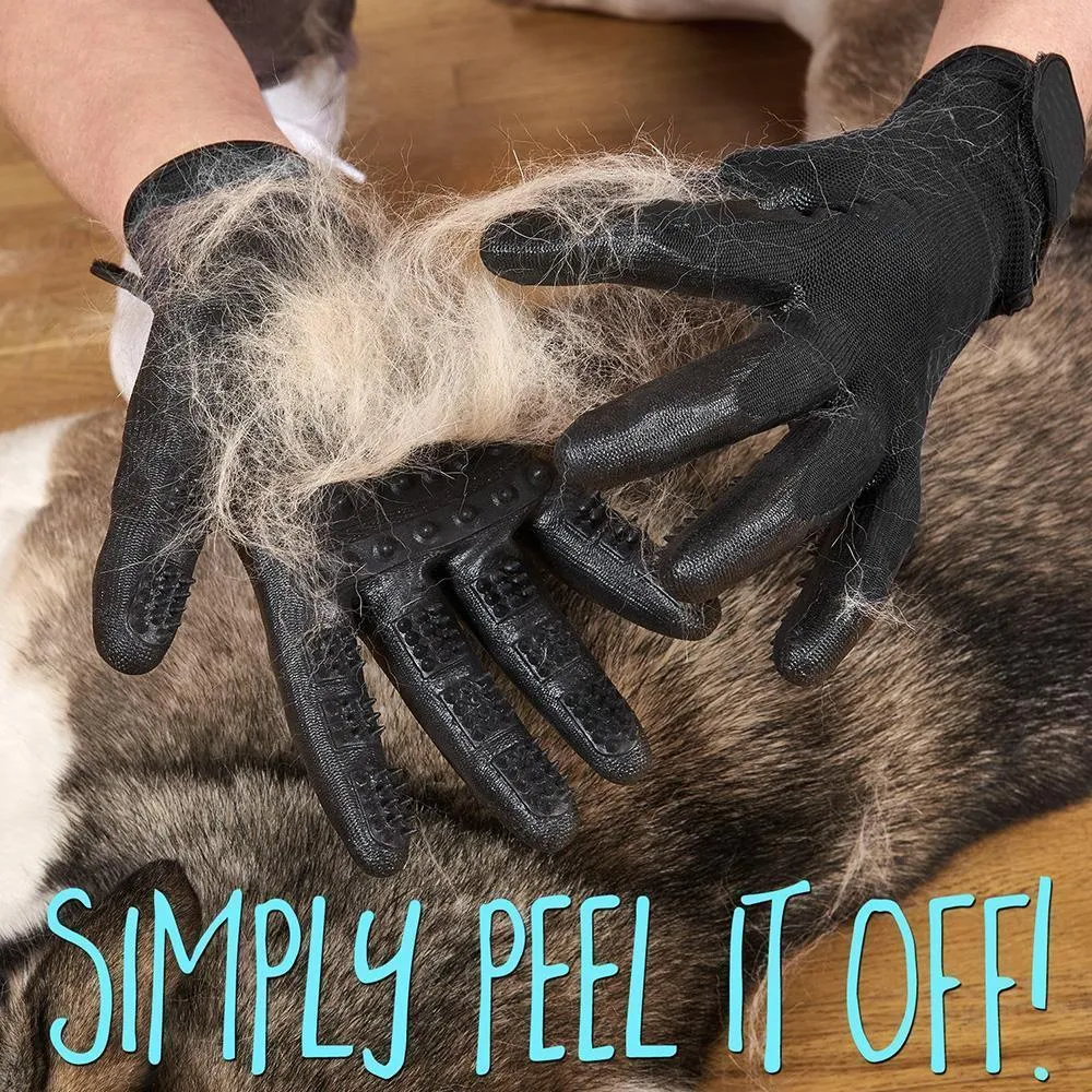 Hirundo Pet Grooming Gloves For Cats, Dogs & Horses - Left & Right ( 1 pair )