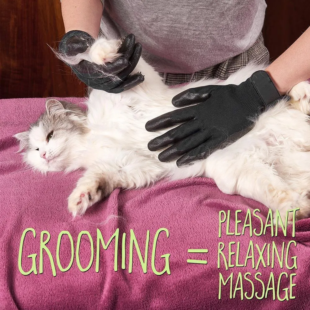 Hirundo Pet Grooming Gloves For Cats, Dogs & Horses - Left & Right ( 1 pair )