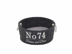 HOMECOLLECTION FELT VAT L - 44x44x19cm grey
