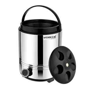 KITCHEN CLUE 304 Grade Stainless Steel Insulated Water Jug/Containers 8 Liter - Keep Your Beverages Hot or Cold All Summer (Up to 4-5 hrs) Perfect for Camping, Picnics, Office, Use at home kitchen