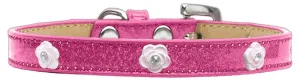 Light Pink Rose Widget Dog Collar Pink Ice Cream Size 14