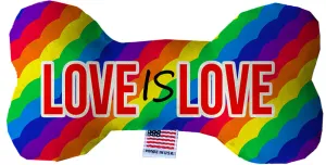 Love Is Love 8 Inch Fluffy Bone Dog Toy