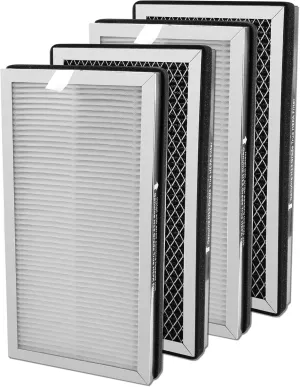 MA-15 Air Purifier Replacement Filter for Medify Air 15 Series, fit medify air purifier filter replacement, 3 in 1 Integration of Pre-Filter, High Efficiency H13 True HEPA and Activated Carbon 4-Pack
