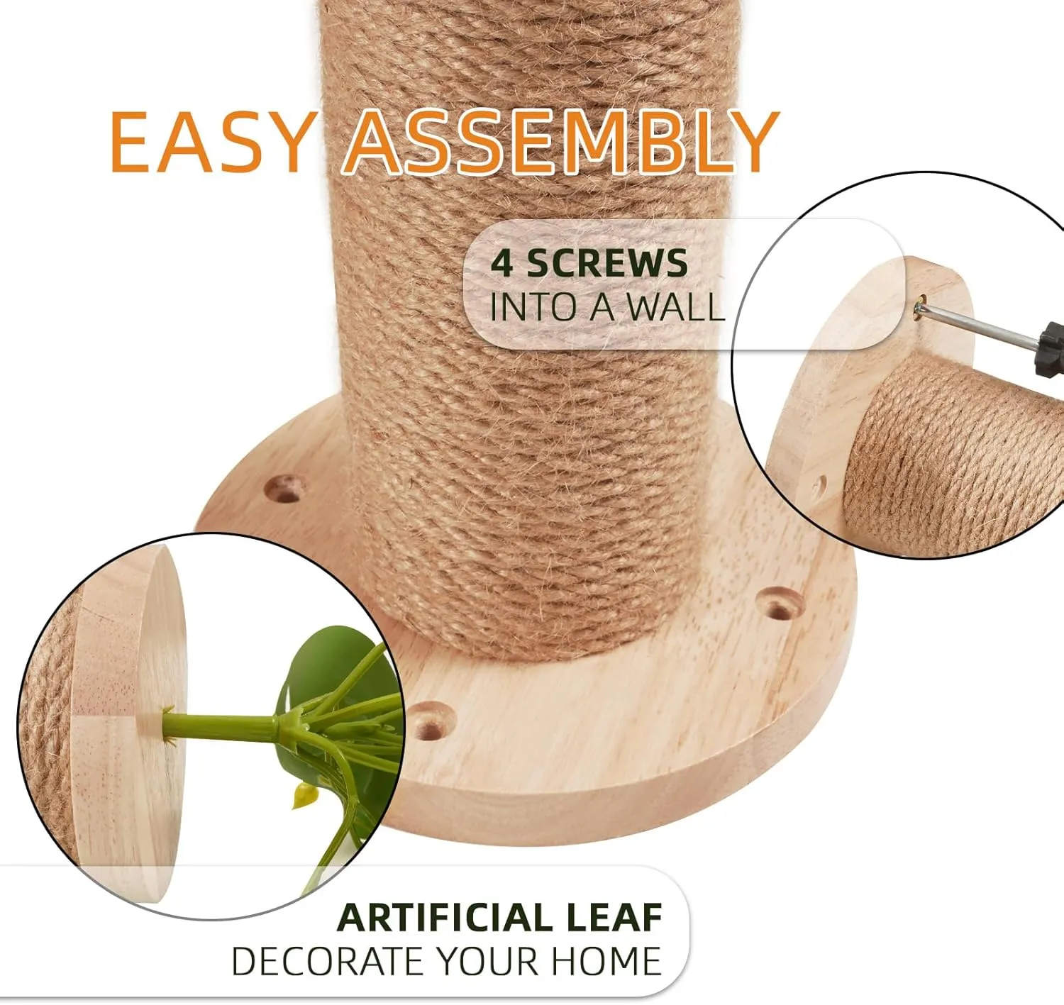 Meowoou 2PCS Cat Wall Shelves, 11.8 Inch Steps, Cats Wall Furniture Stairs for Wall-Mounted with Jute Scratching Cats Shelf for Most Kitten, Large Cat