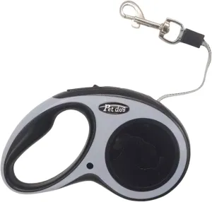 New Retractable Dog Leash (Cord), Ergonomic, Durable and Tangle Free Pet Walking Leash for Dogs Up to 26 lbs, 16 ft(Black)