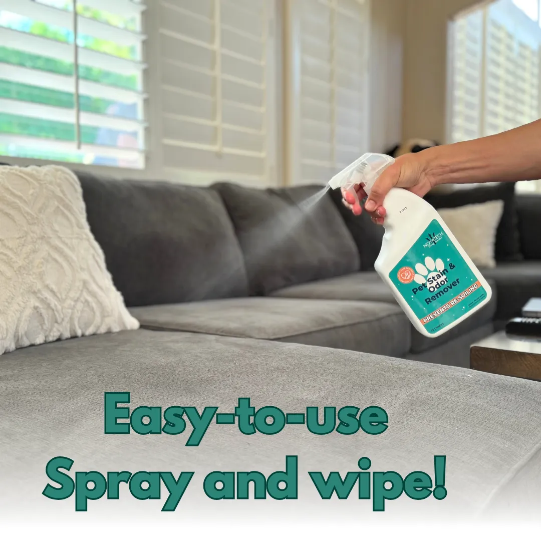 NOYATECH Pet Stain and Odor Remover - Enzyme Carpet Cleaner and Pet Odor Eliminator for Home. Safe for Pets and kids.