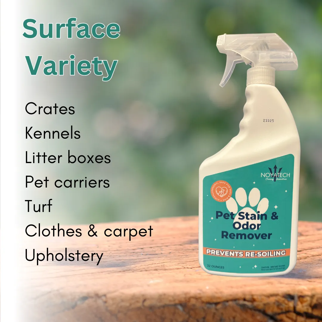 NOYATECH Pet Stain and Odor Remover - Enzyme Carpet Cleaner and Pet Odor Eliminator for Home. Safe for Pets and kids.