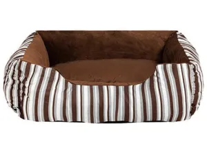 Pawise Dog Bed Cuddler -Brown Strip