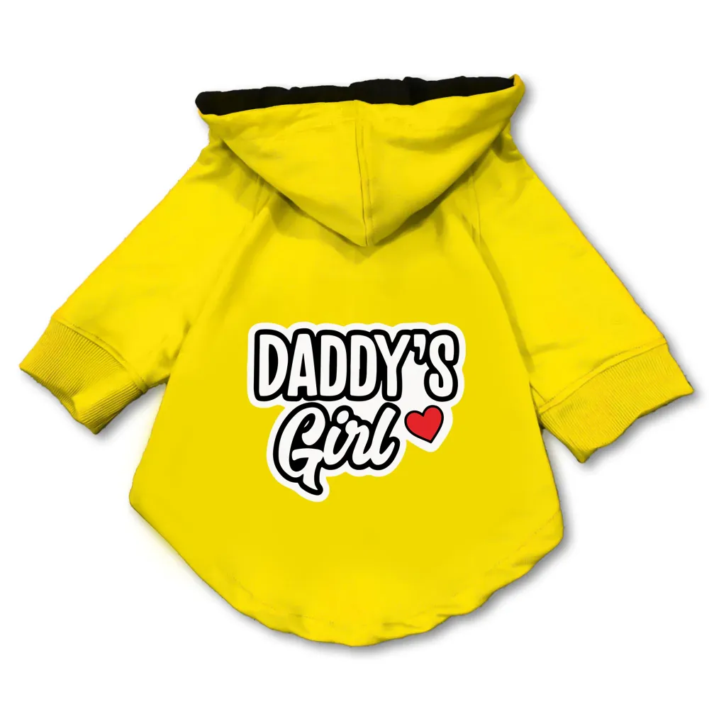 Pawsindia Daddy's Girl Hoodie for Dogs (Yellow)