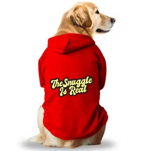 Pawsindia Snuggle is Real Hoodie for Dogs (Red)