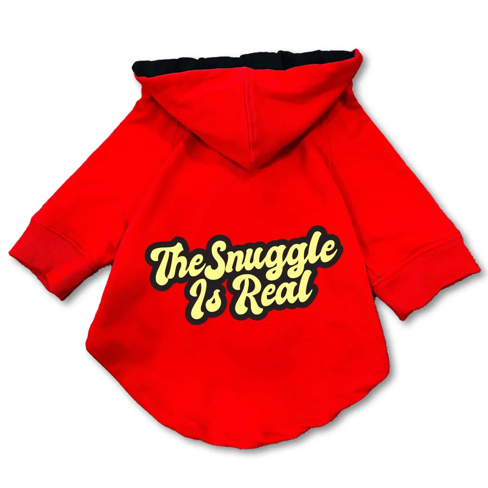 Pawsindia Snuggle is Real Hoodie for Dogs (Red)