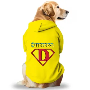 Pawsindia SuperDog Hoodie for Dogs (Yellow)