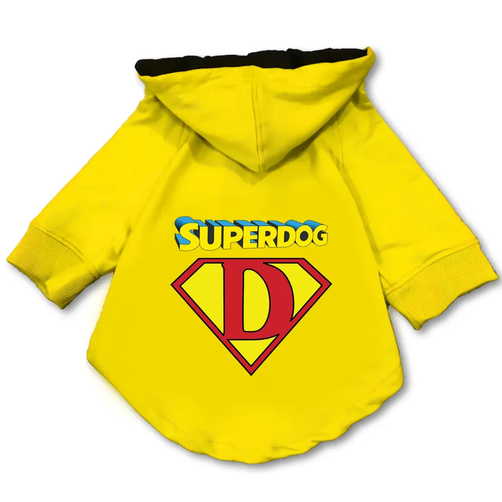 Pawsindia SuperDog Hoodie for Dogs (Yellow)