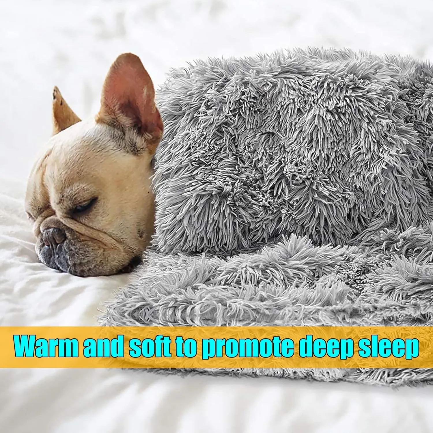 Pet Dog Bed Blankets, Fluffy Fleece Dog Throw Blankets Sleep Mat,Soft Puppy Blankets Cat Kitten, S M L XL,Fuzzy Reversible Sherpa Blanket for Bed, Couch, Sofa, Travel,Washable & Lightweight