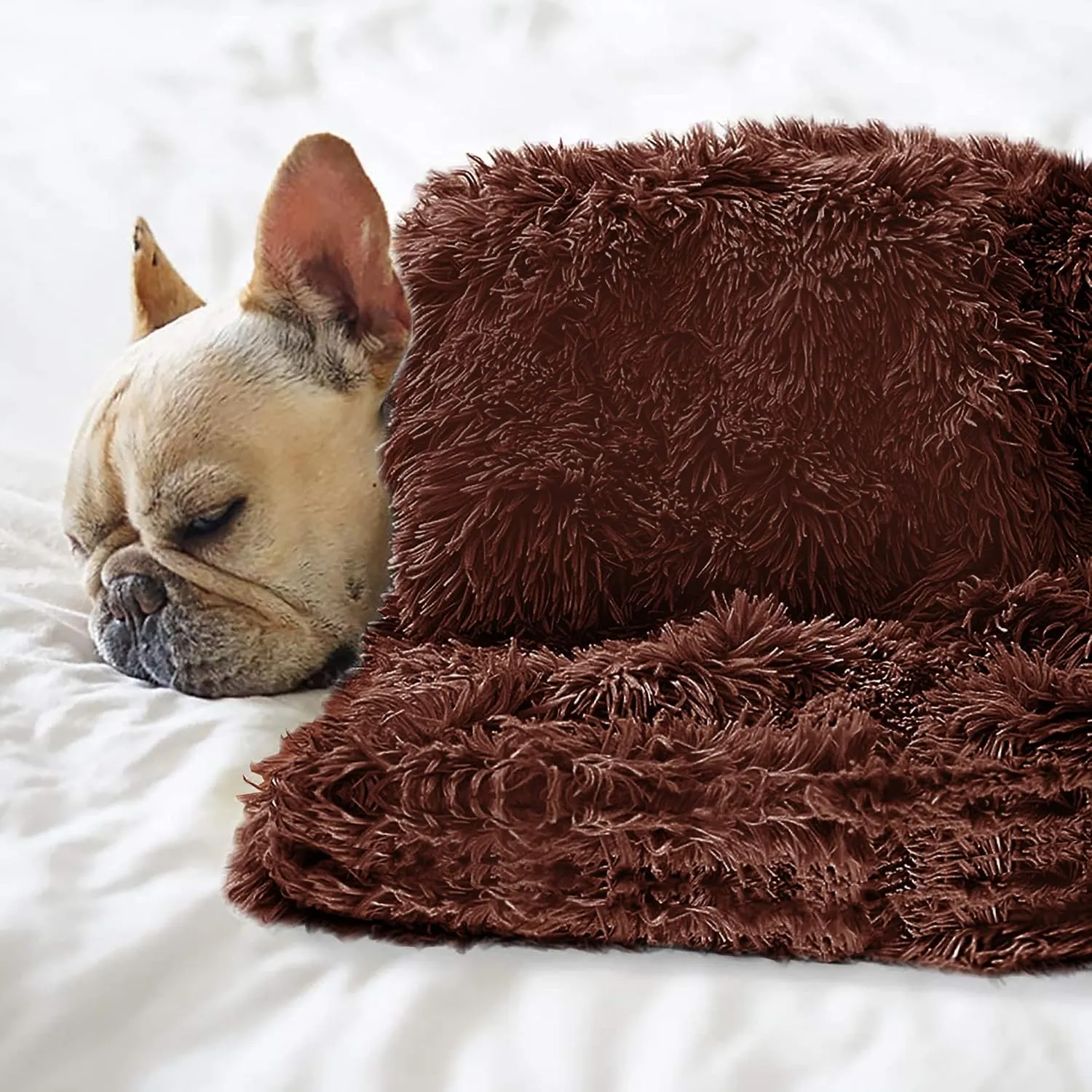 Pet Dog Bed Blankets, Fluffy Fleece Dog Throw Blankets Sleep Mat,Soft Puppy Blankets Cat Kitten, S M L XL,Fuzzy Reversible Sherpa Blanket for Bed, Couch, Sofa, Travel,Washable & Lightweight
