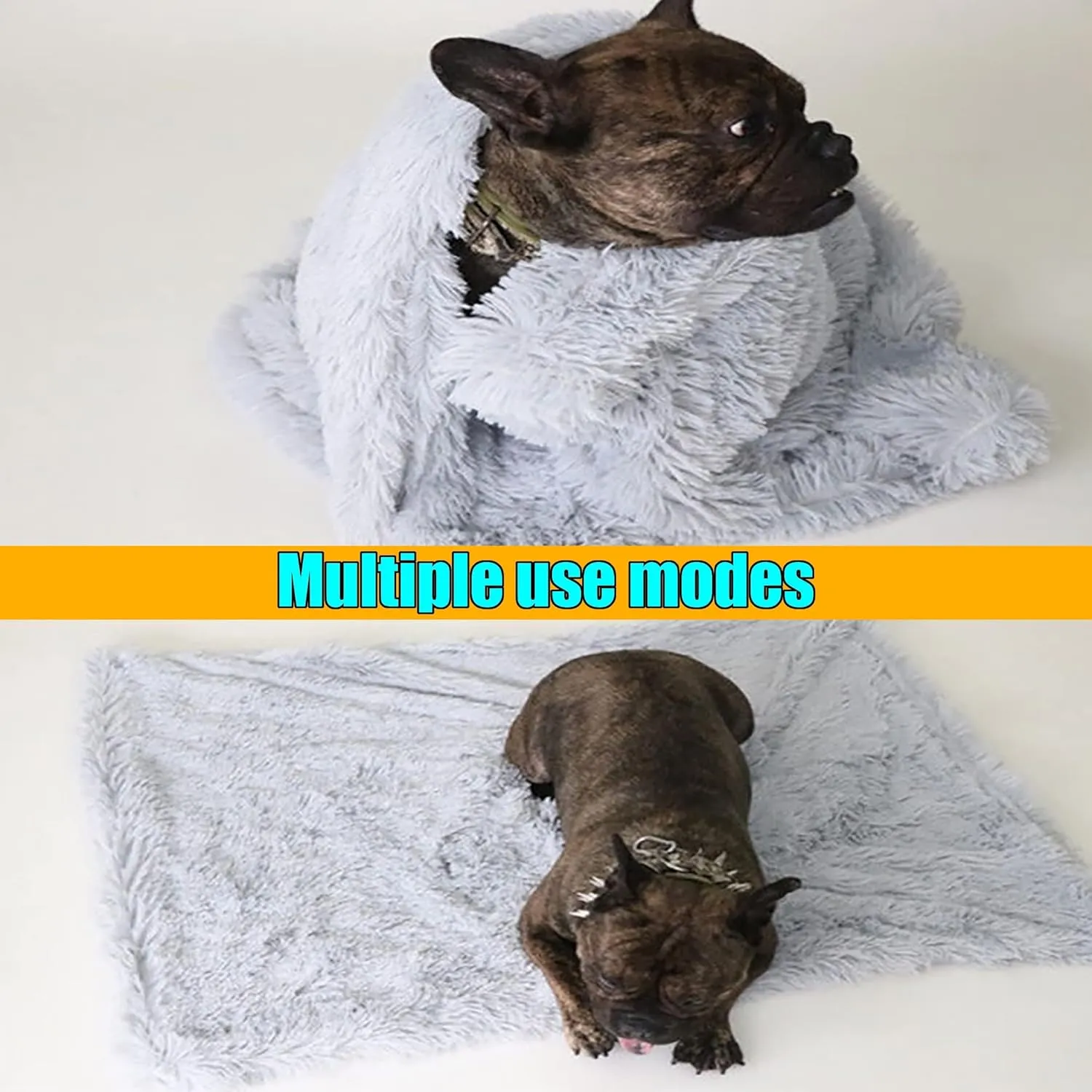 Pet Dog Bed Blankets, Fluffy Fleece Dog Throw Blankets Sleep Mat,Soft Puppy Blankets Cat Kitten, S M L XL,Fuzzy Reversible Sherpa Blanket for Bed, Couch, Sofa, Travel,Washable & Lightweight