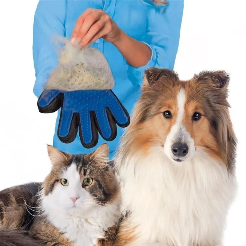Pet Grooming Gloves - Breathable, Fast Drying - Machine Washable