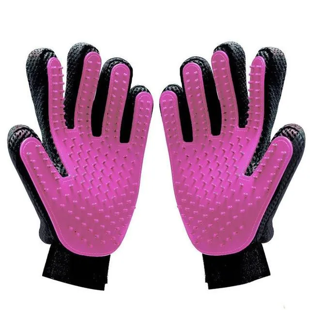 Pet Grooming Gloves - Breathable, Fast Drying - Machine Washable
