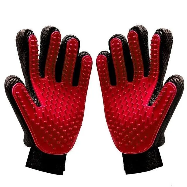 Pet Grooming Gloves - Breathable, Fast Drying - Machine Washable