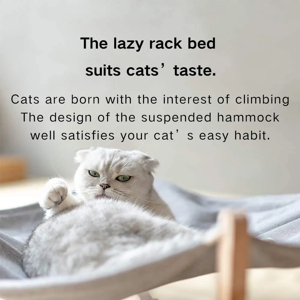 pidan Cat Hammock Cat Lounge Beds for Indoor Pet Wooden Frame Hanging Beds