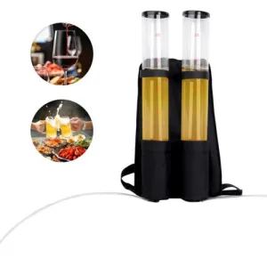 Portable Beverage Dispenser - Dual Tank Double Beverage Dispenser Backpack, 6L Portable Beer and Liquor Dispenser