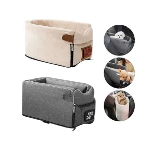 Portable Puppy Dog Car Seat - Central Control Pet Carrier for Small Dogs & Cats