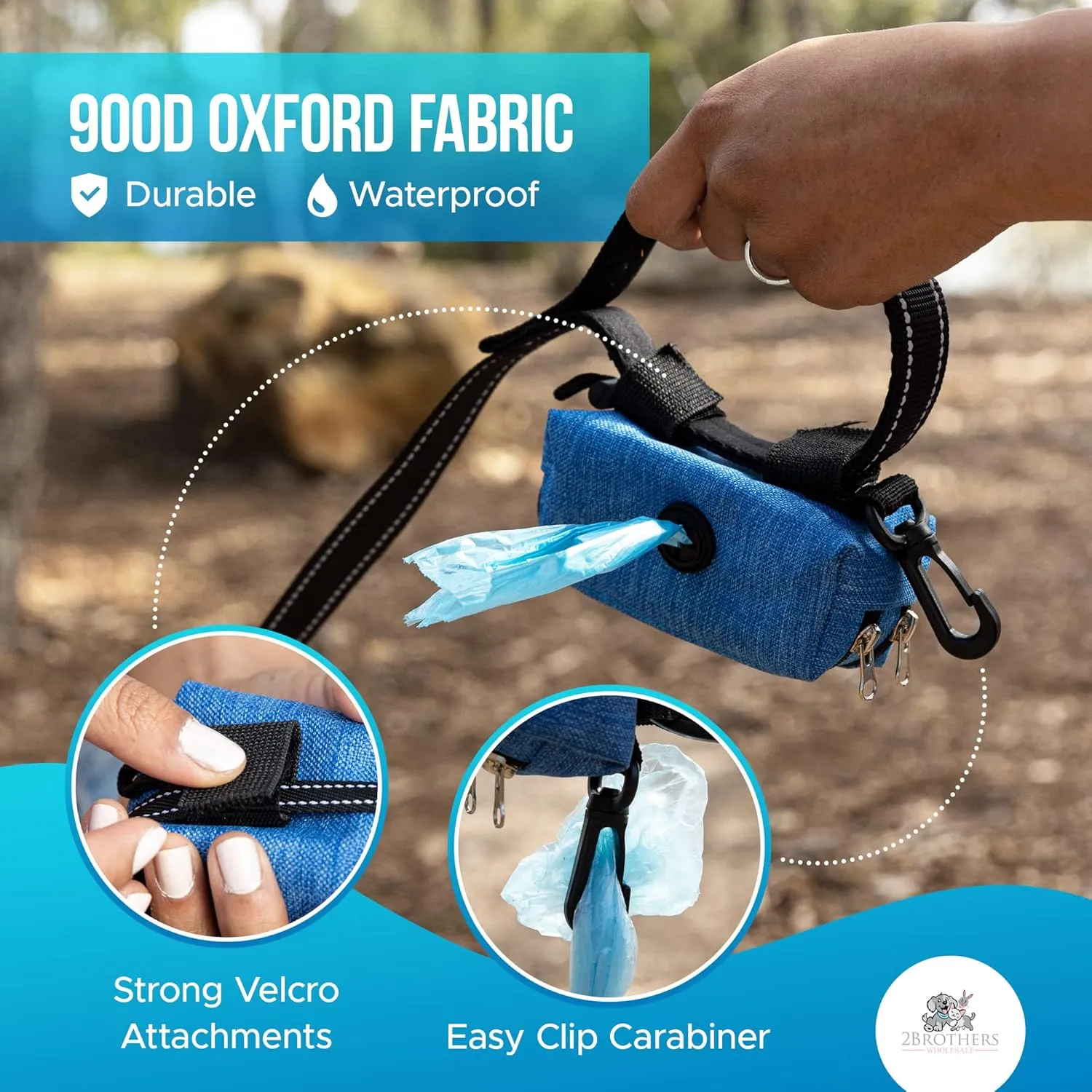 Premium Dog Poop Bag Holder for Leash - Convenient Dog Poop Bag Dispenser with Durable Design - Stylish Accessory for Easy Cleanup - Ideal for Dogs, Puppies, and Outdoor Walks - Grey